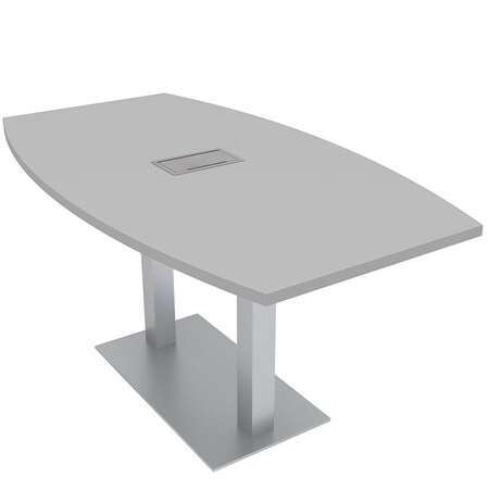 Skutchi Designs 33.5 in W, 69.5 in L, 29 in H, Engineered Wood Top, Grey HAR-BOT-34x70-DOU-ELEC-XD01